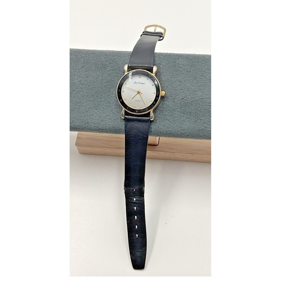 Da Vinci Accessories - Da‎ Vinci Women's Wristwatch Black Leather Gold Tone Quartz